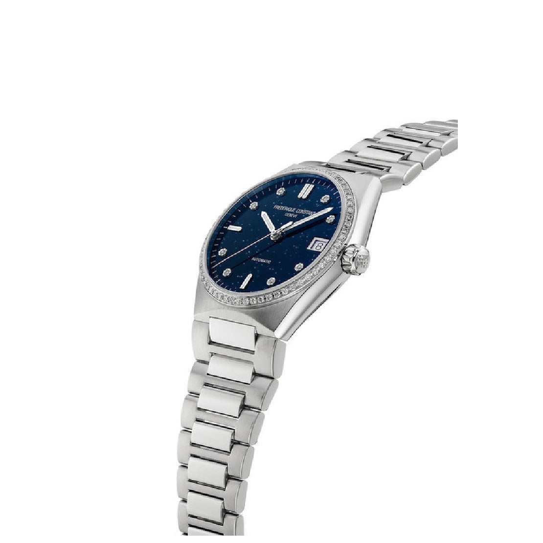 Frederique Constant Women's Automatic Blue Dial Watch - FC-0211(68/D 0.05CT)+Strap