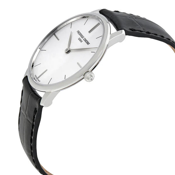 ساعة فريدريك كونستانت الرجالية بحركة كوارتز ولون مينا أبيض - FC-0012