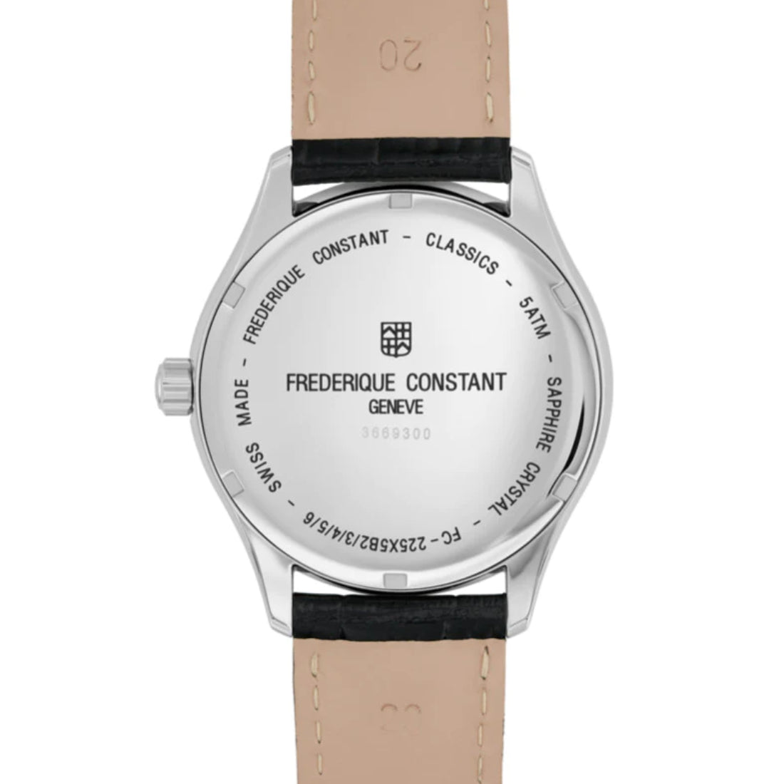 ساعة فريدريك كونستانت الرجالية بحركة كوارتز ولون مينا أبيض - FC-0067