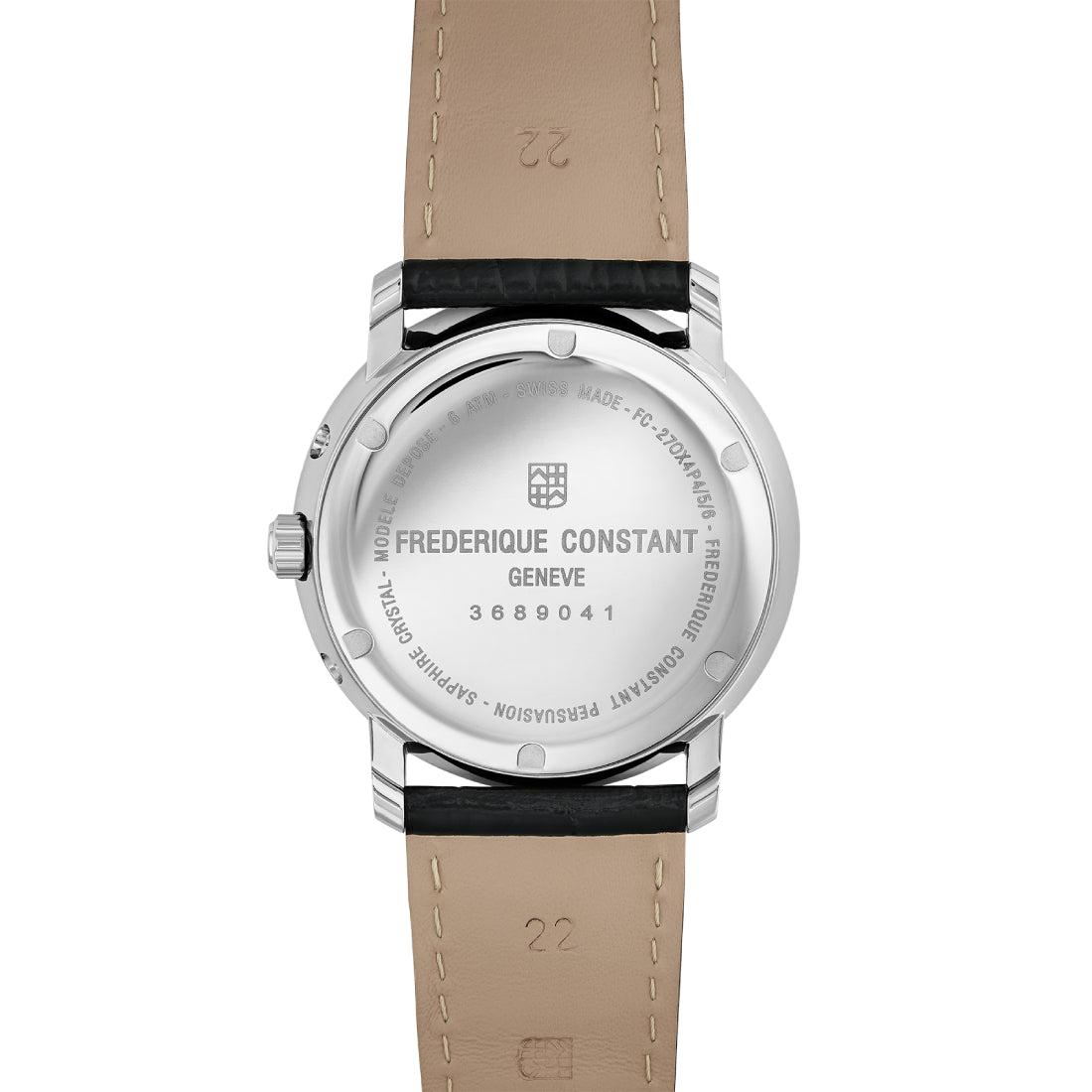 ساعة فريدريك كونستانت الرجالية بحركة كوارتز ولون مينا أبيض - FC-0059