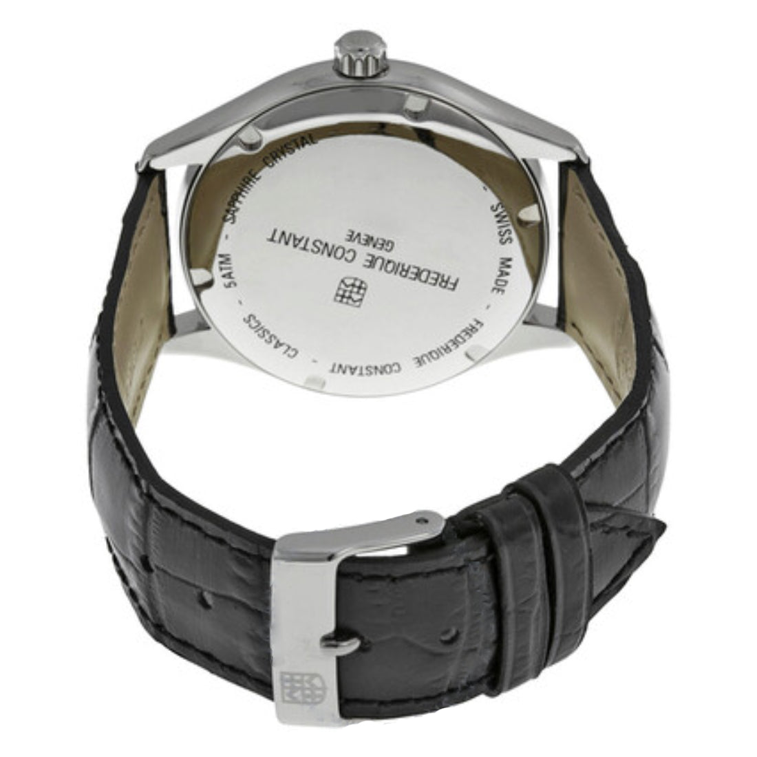 ساعة فريدريك كونستانت الرجالية بحركة أوتوماتيكية ولون مينا أبيض - FC-0035