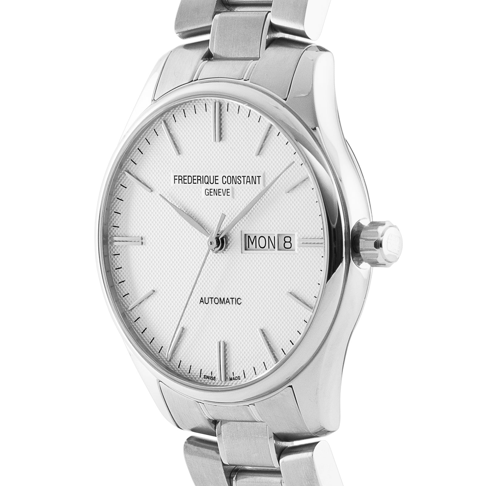ساعة فريدريك كونستانت الرجالية بحركة كوارتز ولون مينا أبيض - FC-0178+L