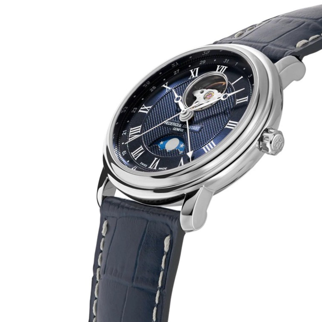 ساعة فريدريك كونستانت الرجالية بحركة أوتوماتيكية ولون مينا أزرق - FC-0181