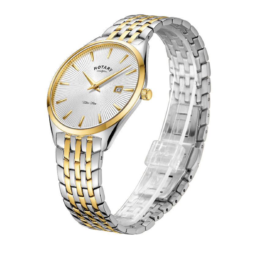 Rotary Men's Quartz Watch, Silver Dial - ROT-0087