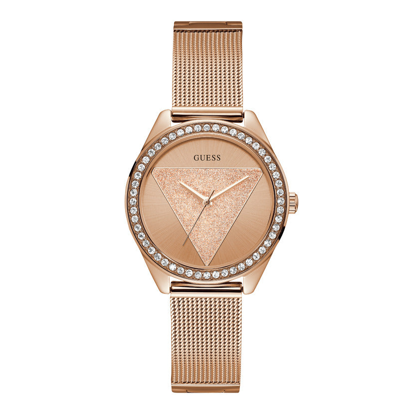 Guess Women's Quartz Watch with Rose Gold Dial - GW-0083