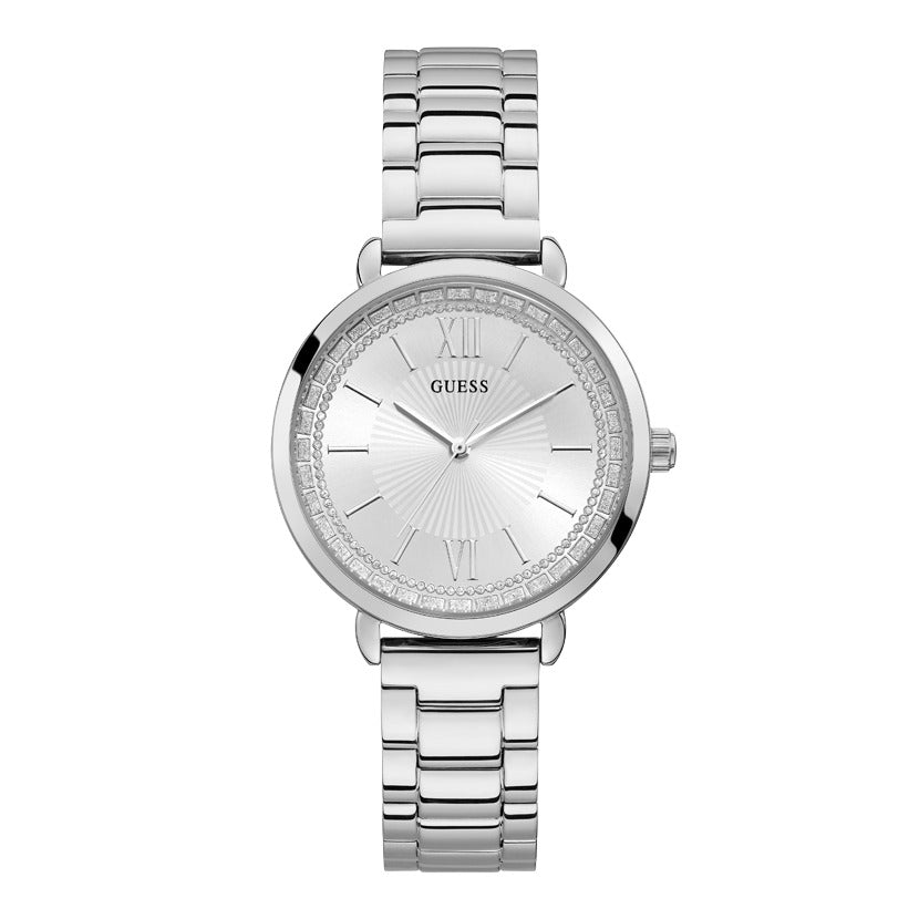Guess Women's Quartz Watch, Silver Dial - GW-0148