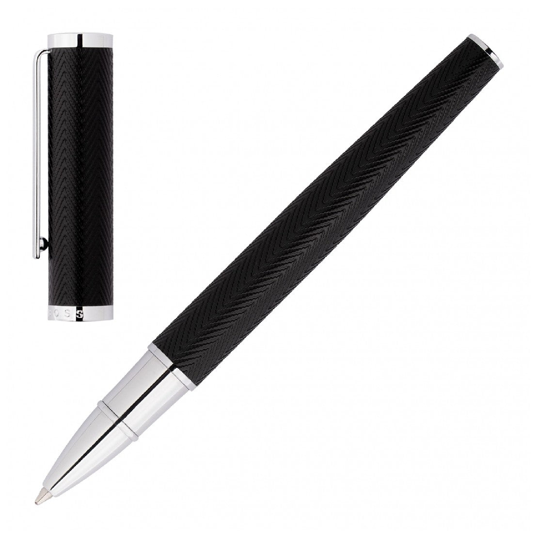 قلم باللون الكروم وأسود من هوغو بوس - HBPEN-0006