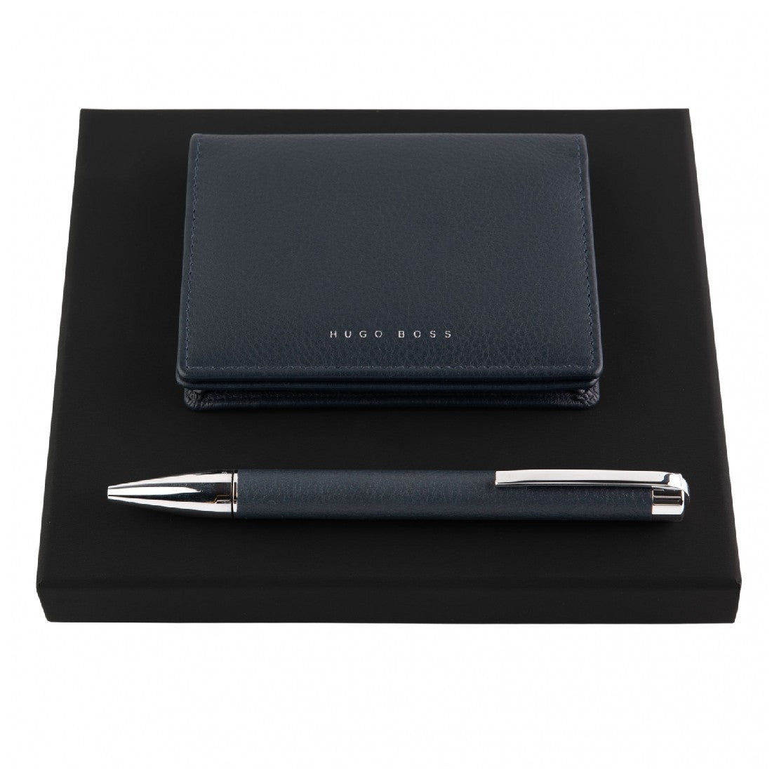 Hugo Boss Dark Blue Pen and Wallet Set for Men - HBSET-0002(PEN+C/H)