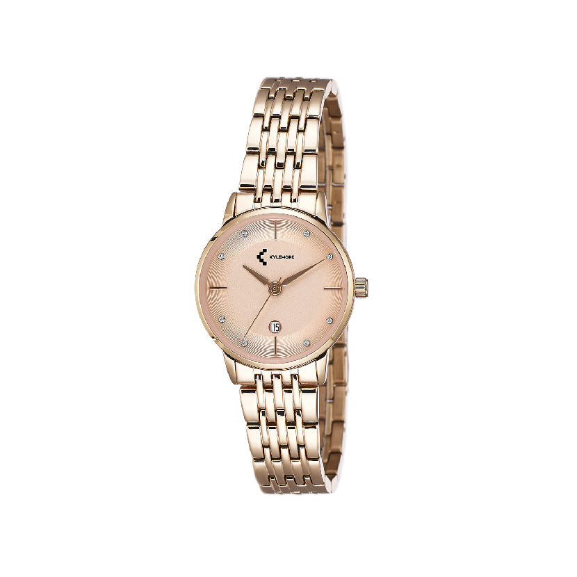 Kylymore Women's Quartz Rose Gold Dial Watch - KM-0026