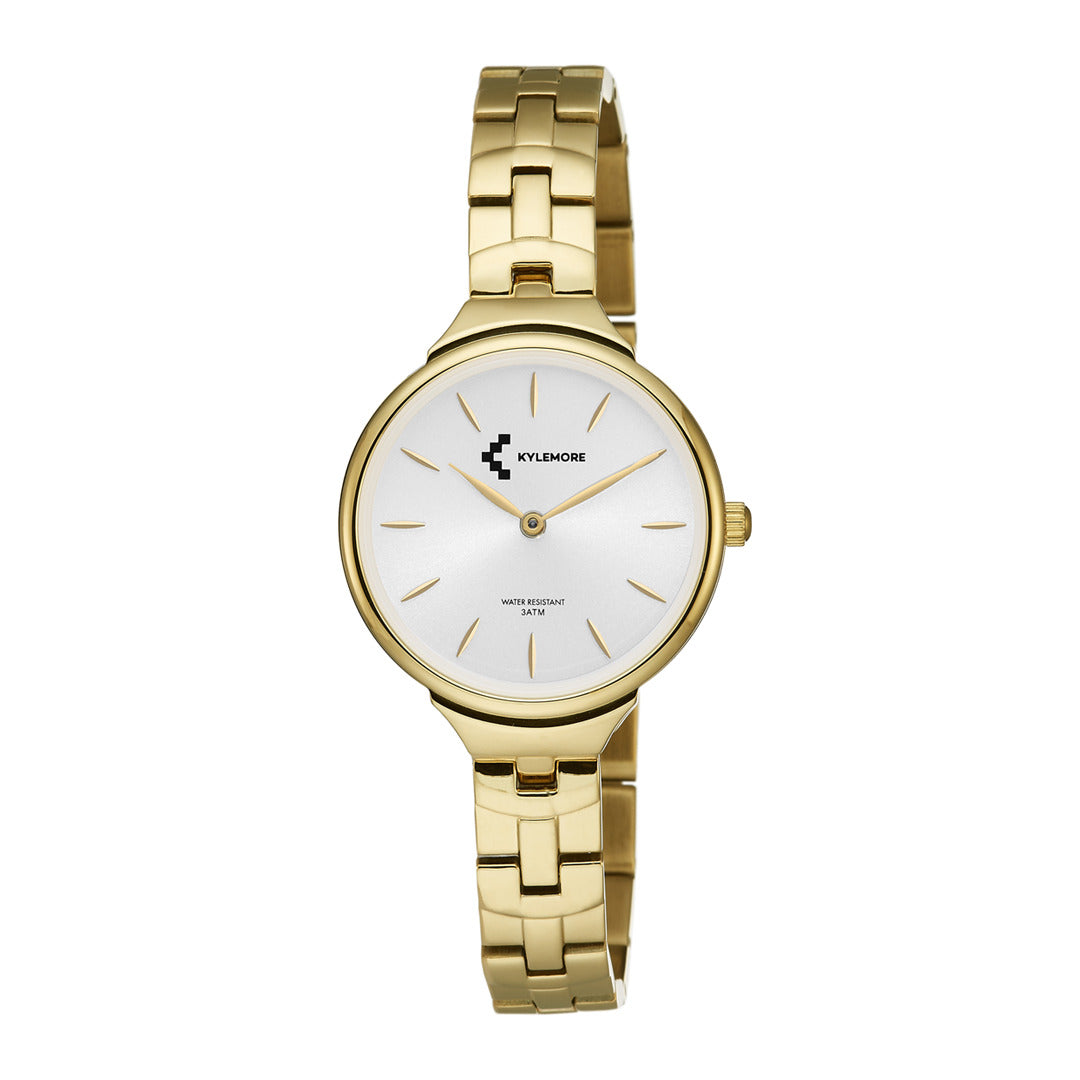 Men's and women's watch, quartz movement, white dial color - KM-0116