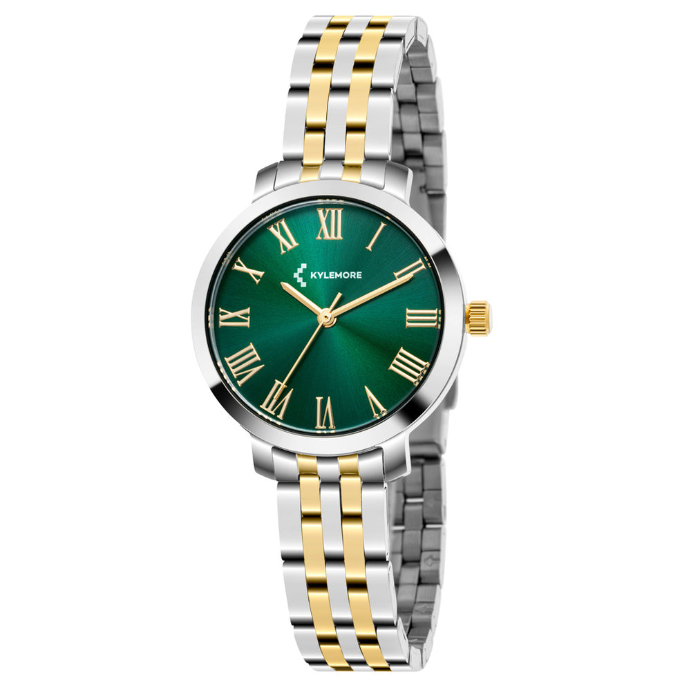 Women's watch, quartz movement, green dial - KM-1021