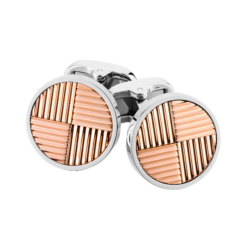 Kyliemore Silver and Rose Gold Cufflinks - KMC-0003