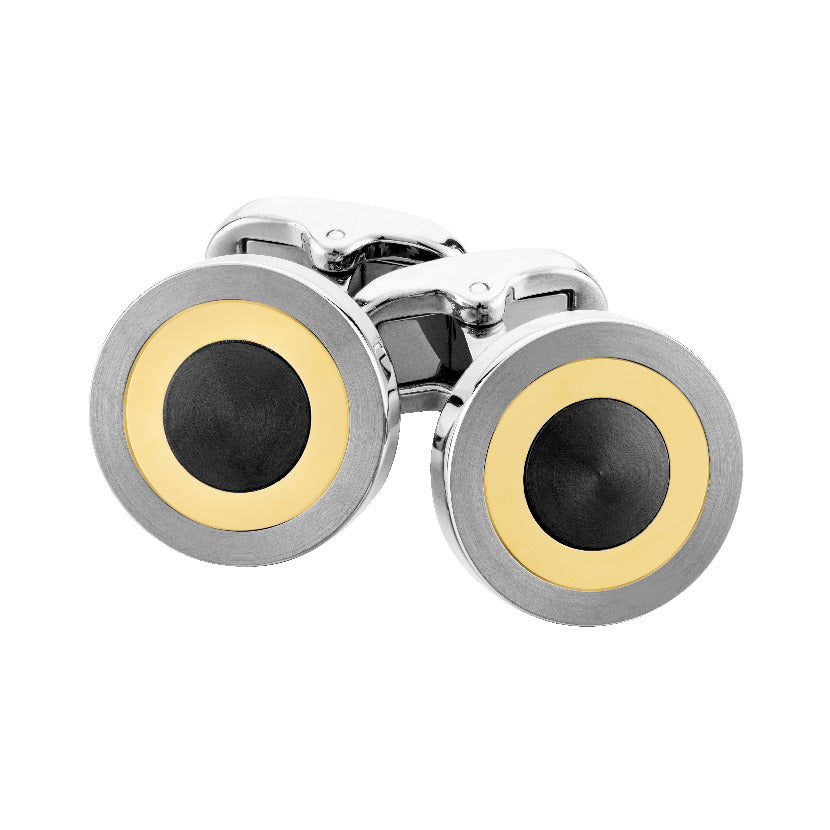 Kylemore Silver and Yellow Gold Cufflinks - KMC-0010
