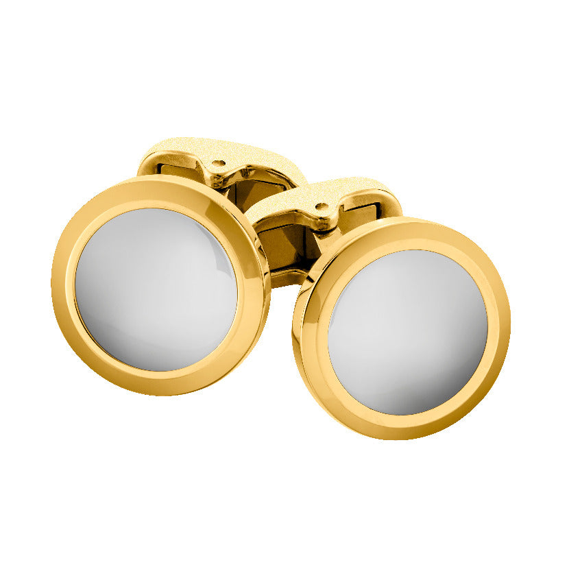 Kyliemore Gold Yellow and Silver Cufflinks - KMC-0013