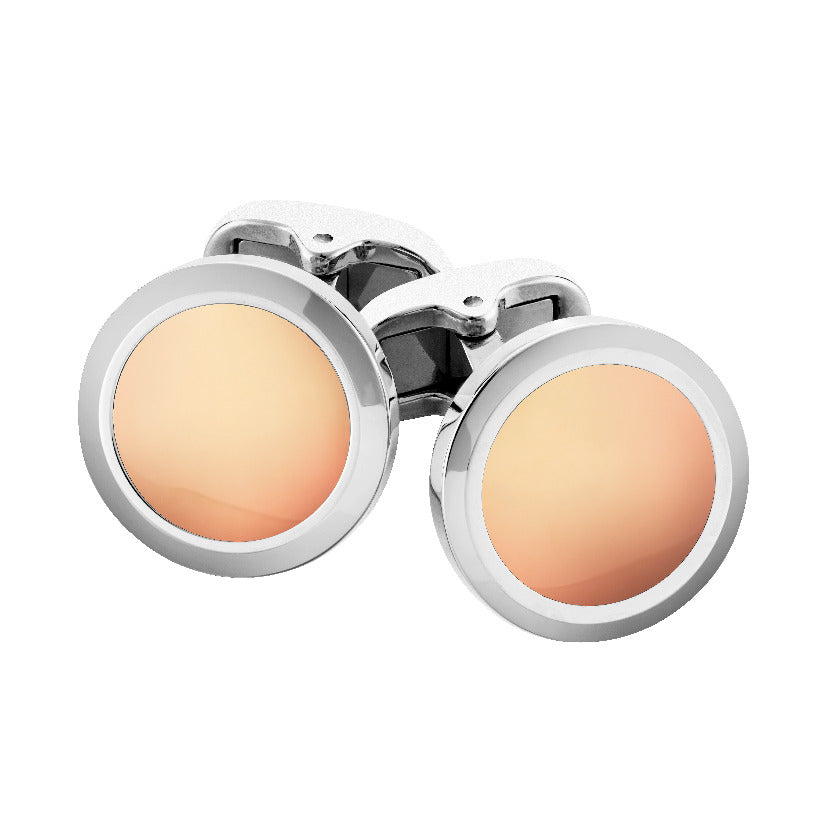 Silver and rose gold cufflinks from Kylemore - KMC-0015