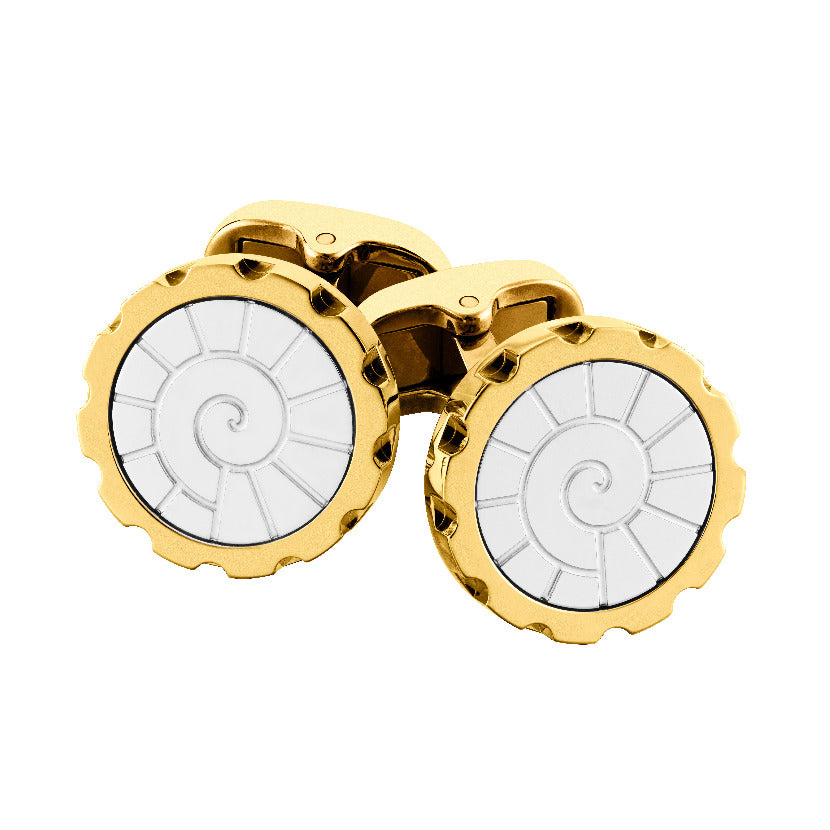 Kyliemore Gold Yellow and Silver Cufflinks - KMC-0018