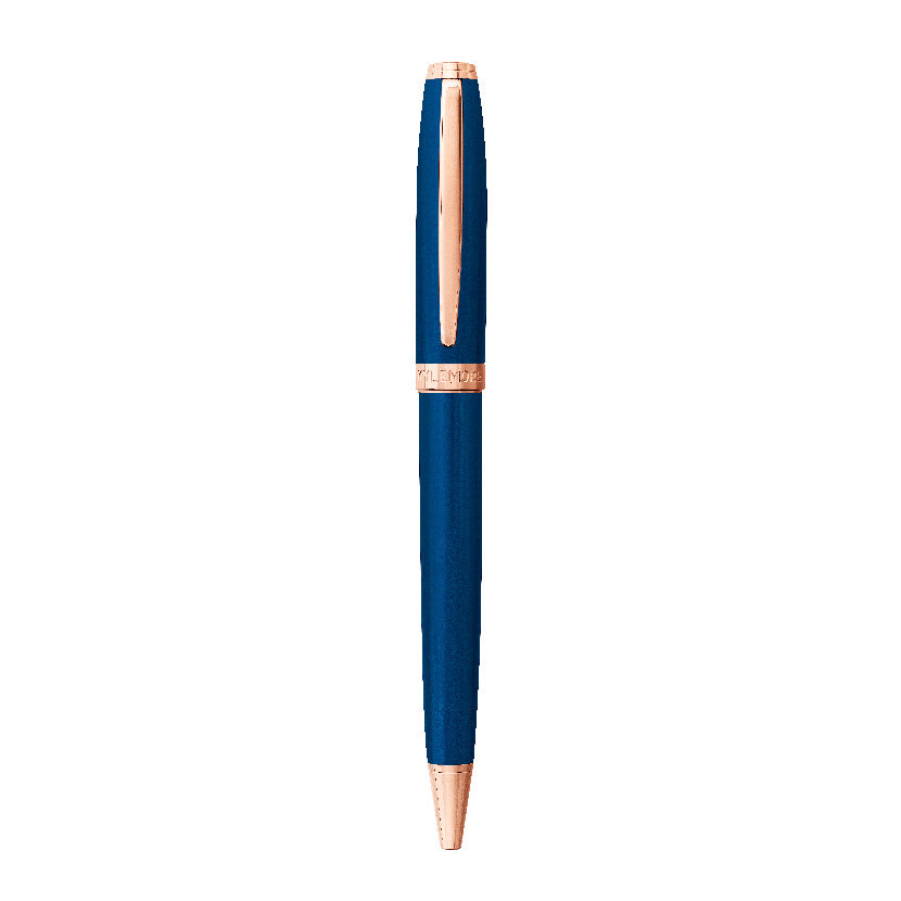 Kylymore Blue and Rose Gold Pen - KMPN-0001