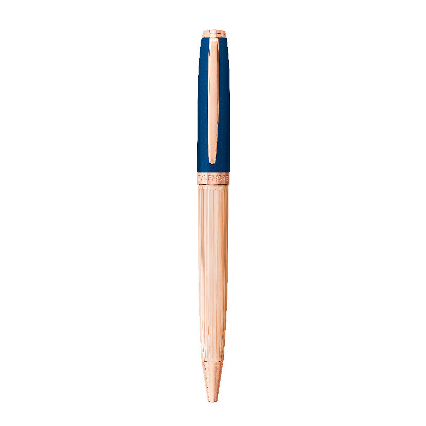 Kylymore Blue and Rose Gold Pen - KMPN-0005