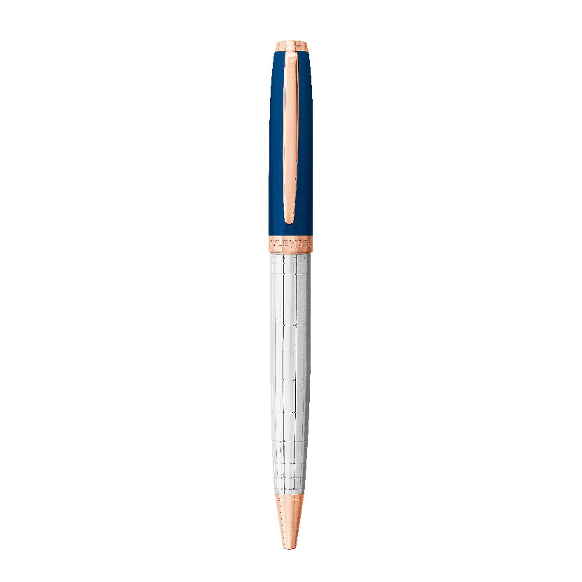 Kylymore Blue and Chrome Silver Pen - KMPN-0009