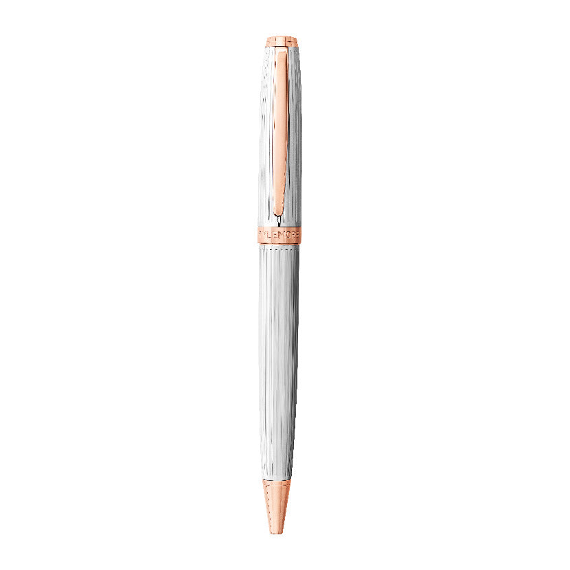 Kylymore Silver and Rose Gold Chrome Pen - KMPN-0011