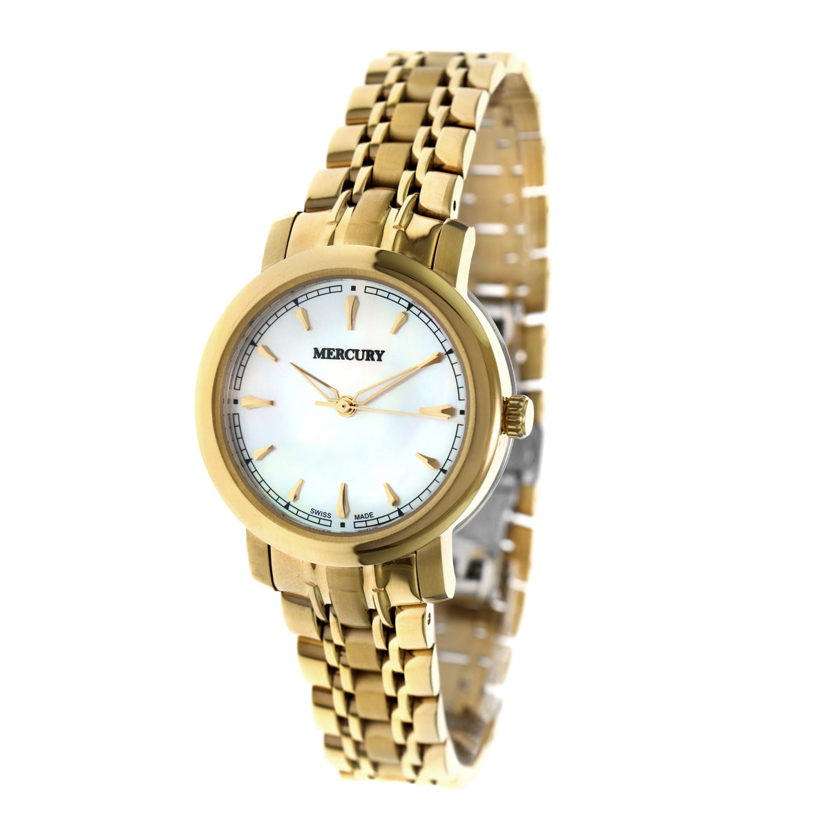 Mercury Women's Swiss Quartz Watch with Pearly White Dial - MER-0003