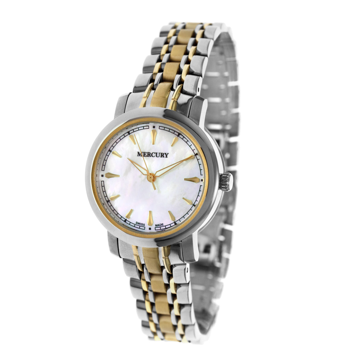 Mercury Women's Swiss Quartz Watch with Pearly White Dial - MER-0004