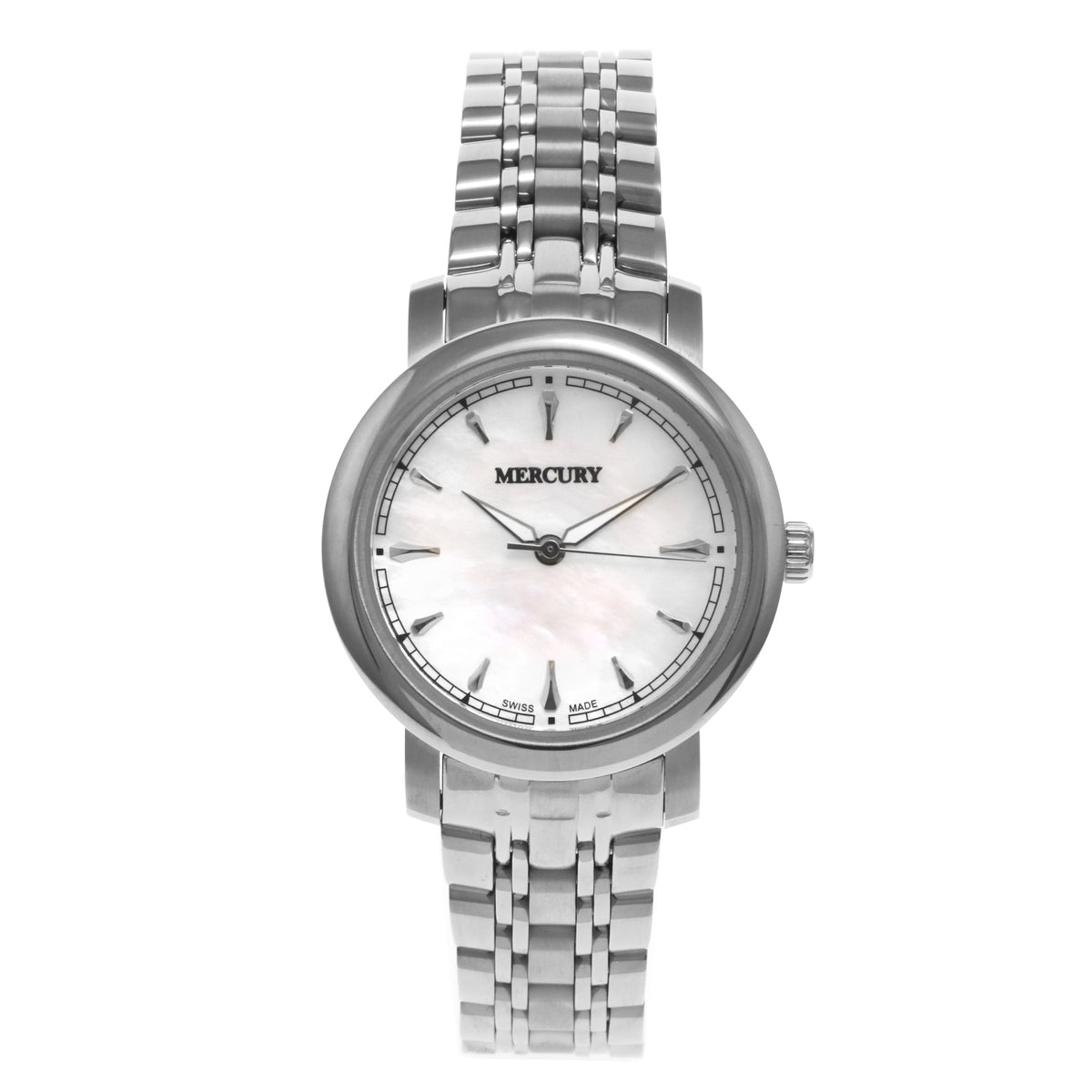 Mercury Women's Swiss Quartz Watch with Pearly White Dial - MER-0005