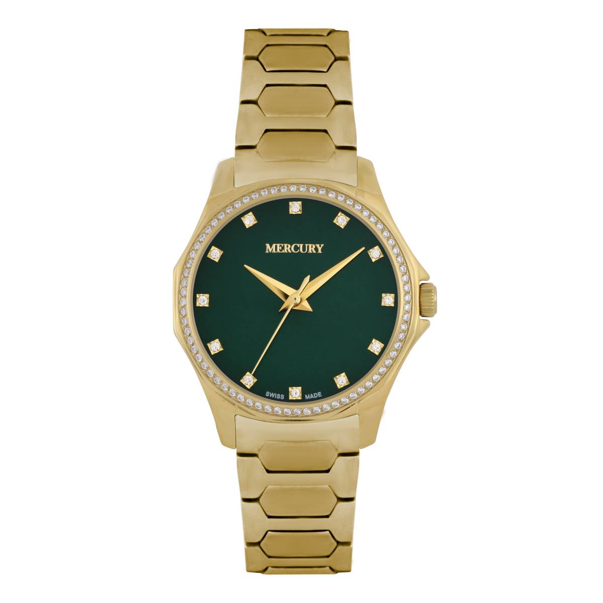 Mercury Women's Swiss Quartz Watch with Green Dial - MER-0019
