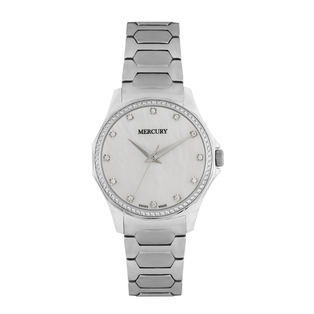 Mercury Women's Swiss Quartz Watch with Pearly White Dial - MER-0021