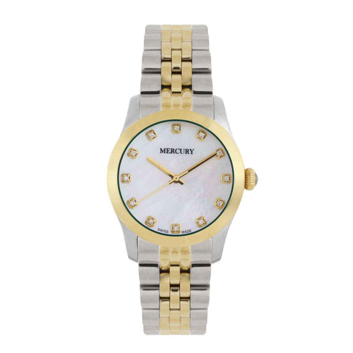 Mercury Women's Swiss Quartz Watch with Pearly White Dial - MER-0024