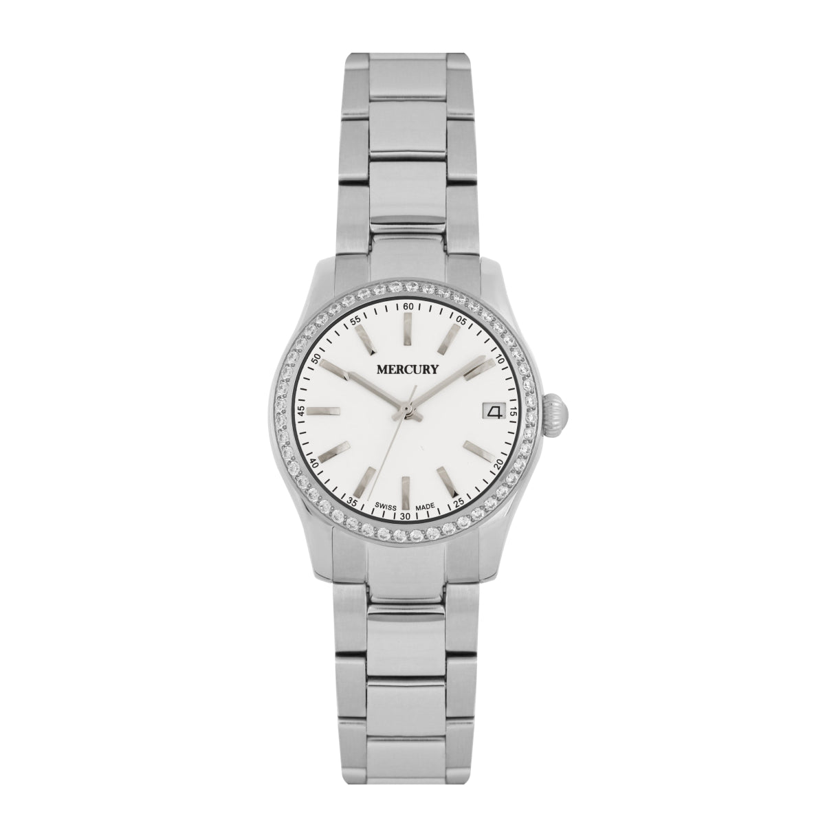 Mercury Women's Swiss Quartz Watch with White Dial - MER-0035