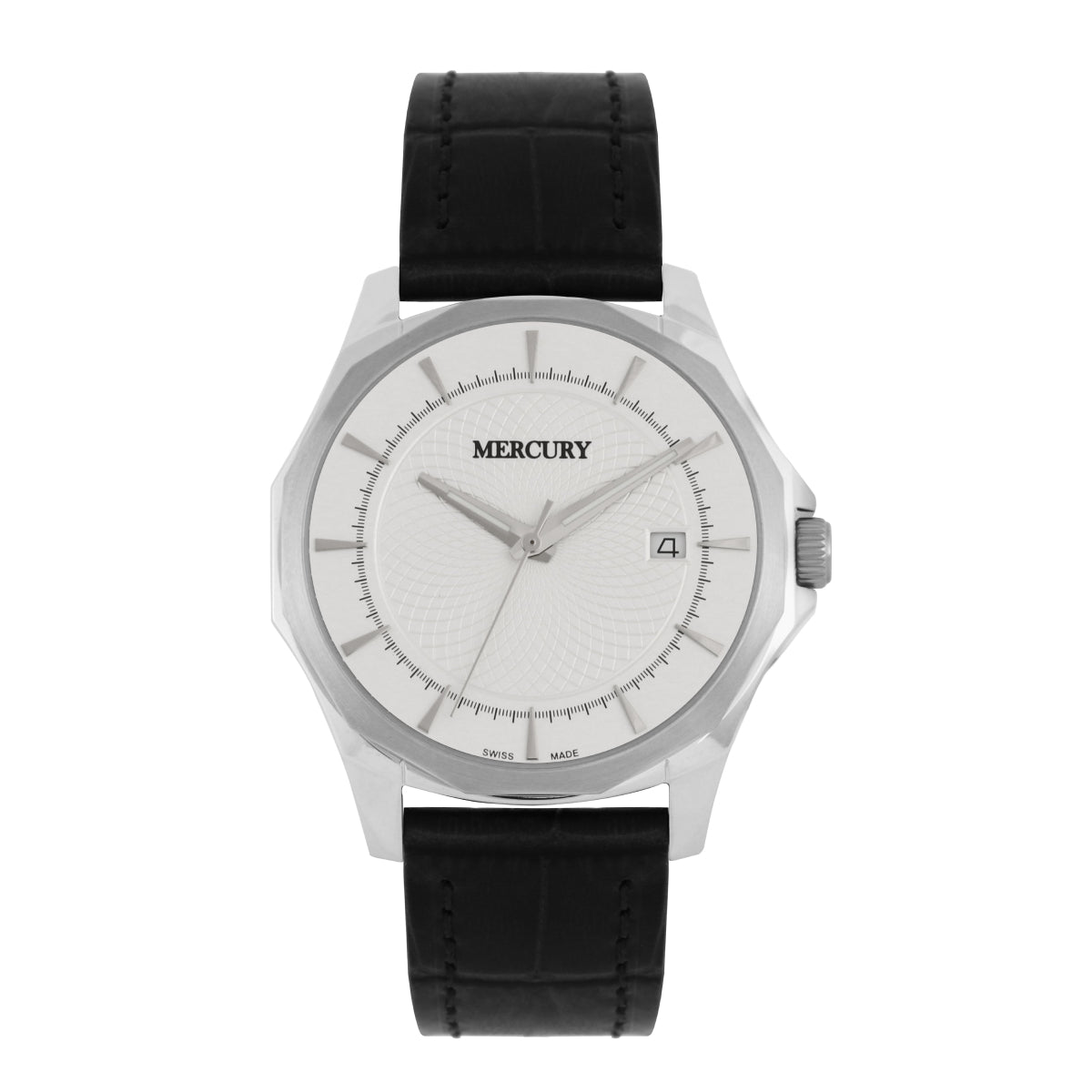 Mercury Men's Swiss Quartz Watch with White Dial - MER-0042