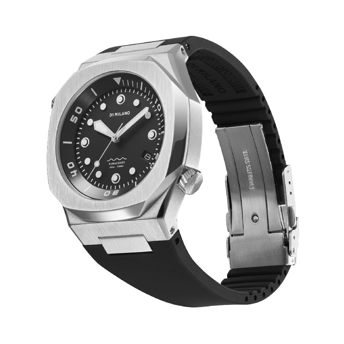 D1 Milano Men's Automatic Movement Black Dial Watch - ML-0228