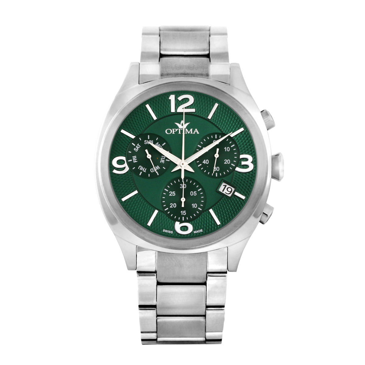 Optima Men's Swiss Quartz Watch with Green Dial - OPT-0002