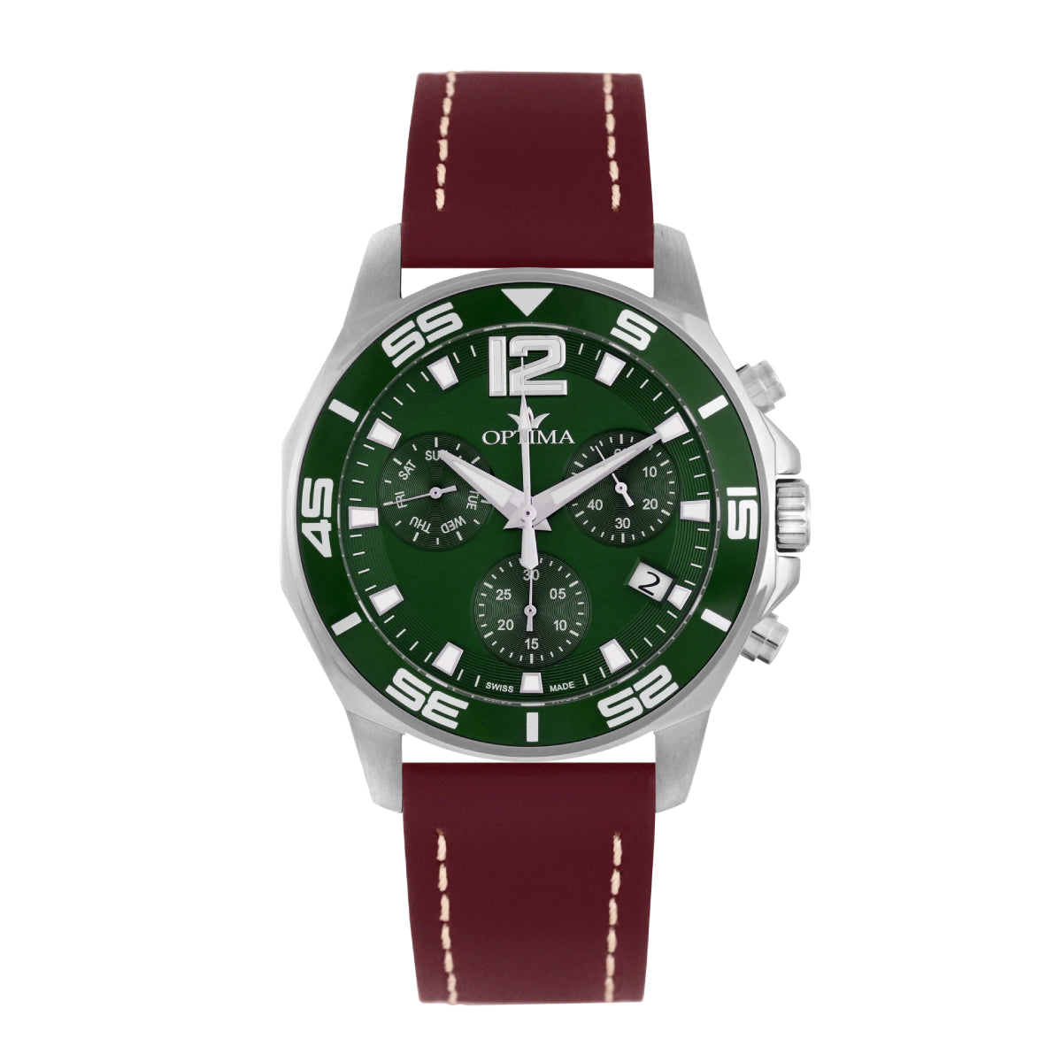 Optima Men's Swiss Quartz Watch with Green Dial - OPT-0007