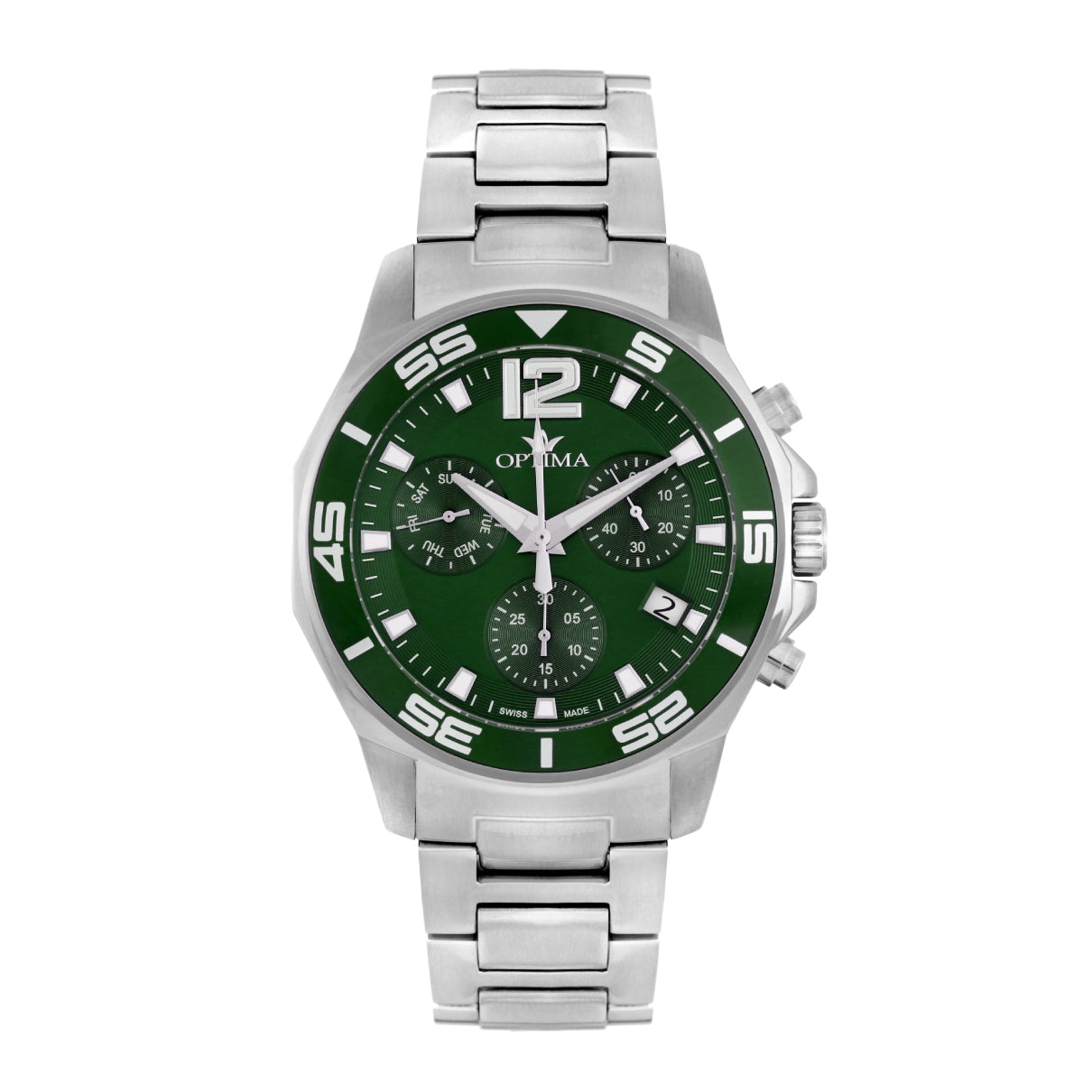 Optima Men's Swiss Quartz Watch with Green Dial - OPT-0010