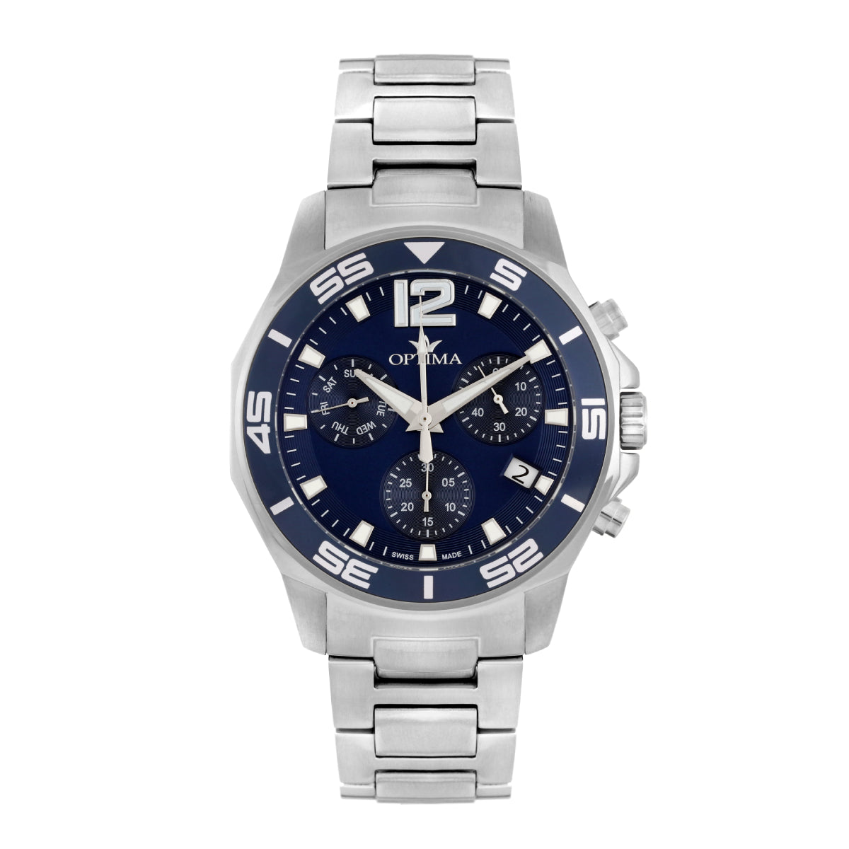 Optima Men's Swiss Quartz Watch with Blue Dial - OPT-0011
