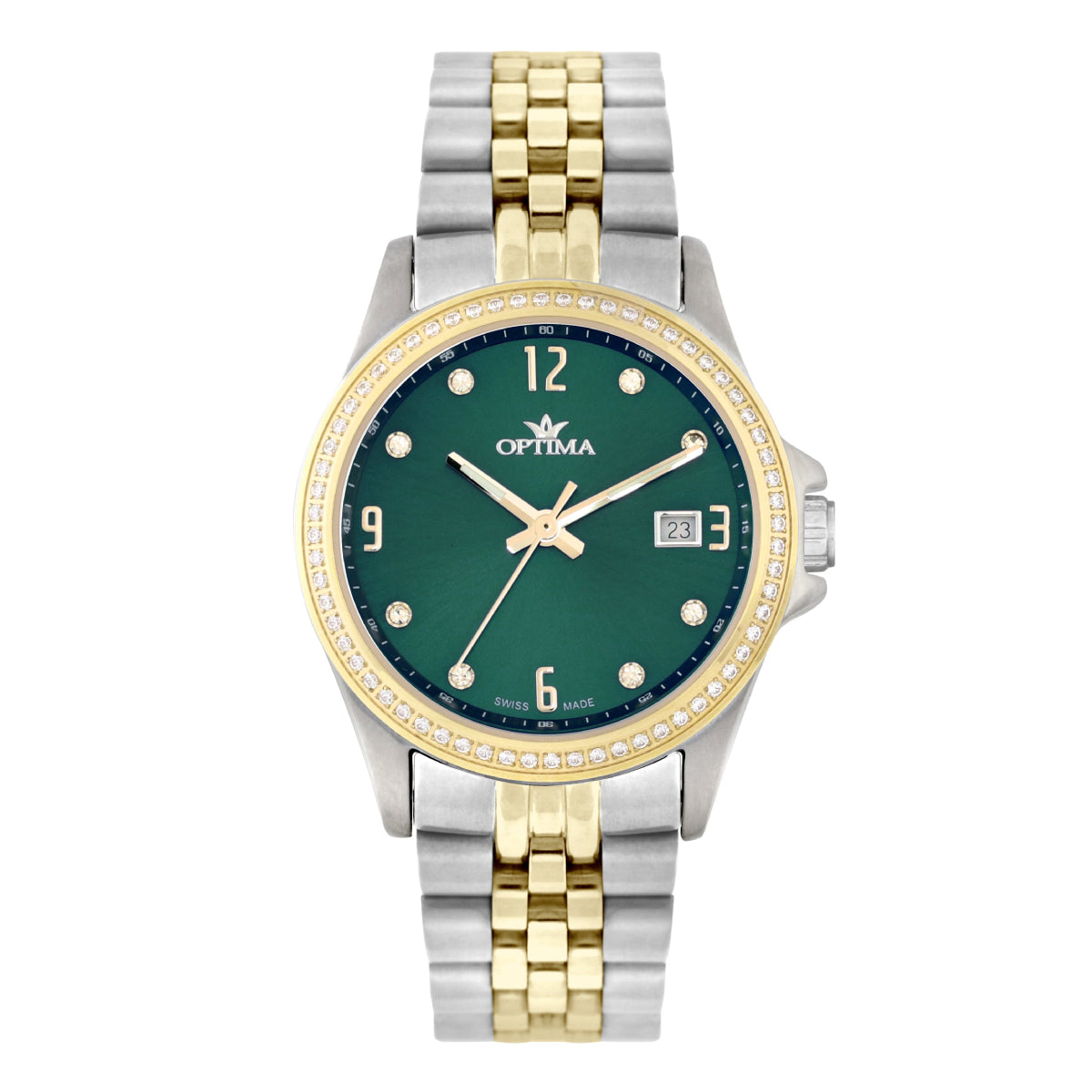 Optima Women's Swiss Quartz Watch with Green Dial - OPT-0018