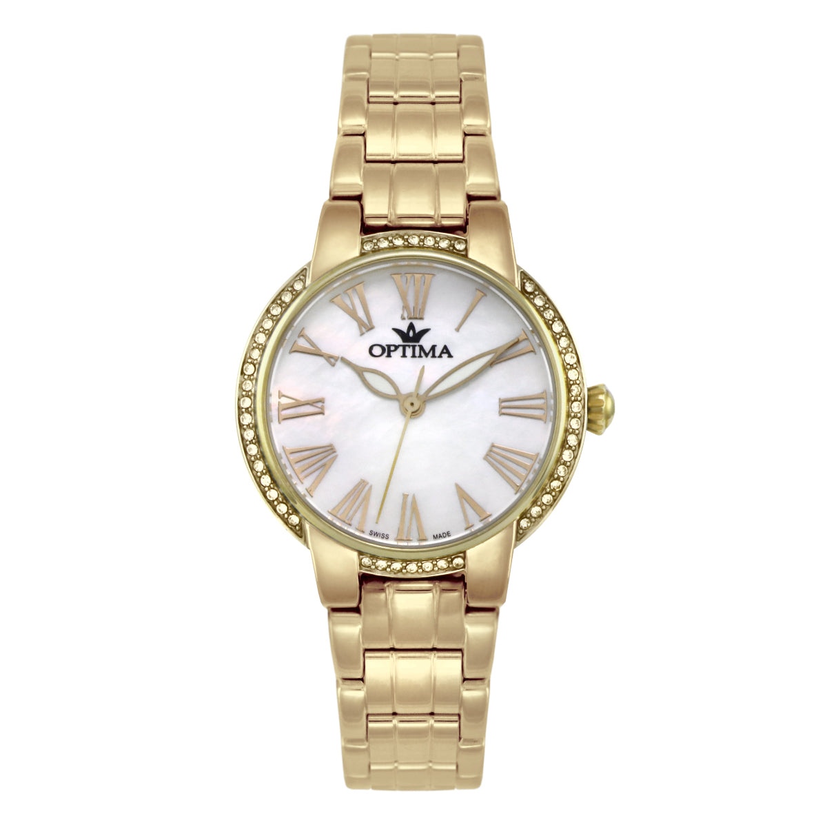 Optima Women's Swiss Quartz Watch with Pearly White Dial - OPT-0024
