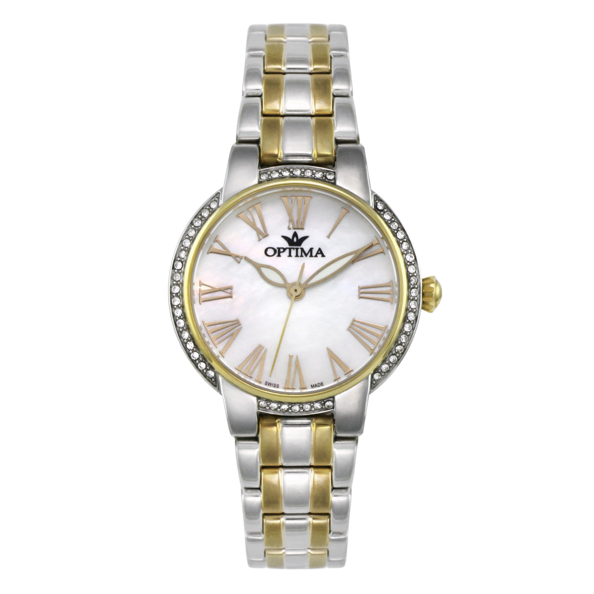 Optima Women's Swiss Quartz Watch with Pearly White Dial - OPT-0026
