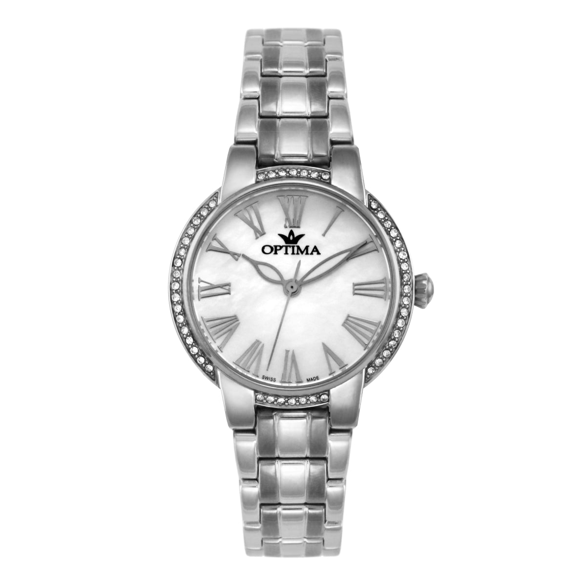 Optima Women's Swiss Quartz Watch with Pearly White Dial - OPT-0028