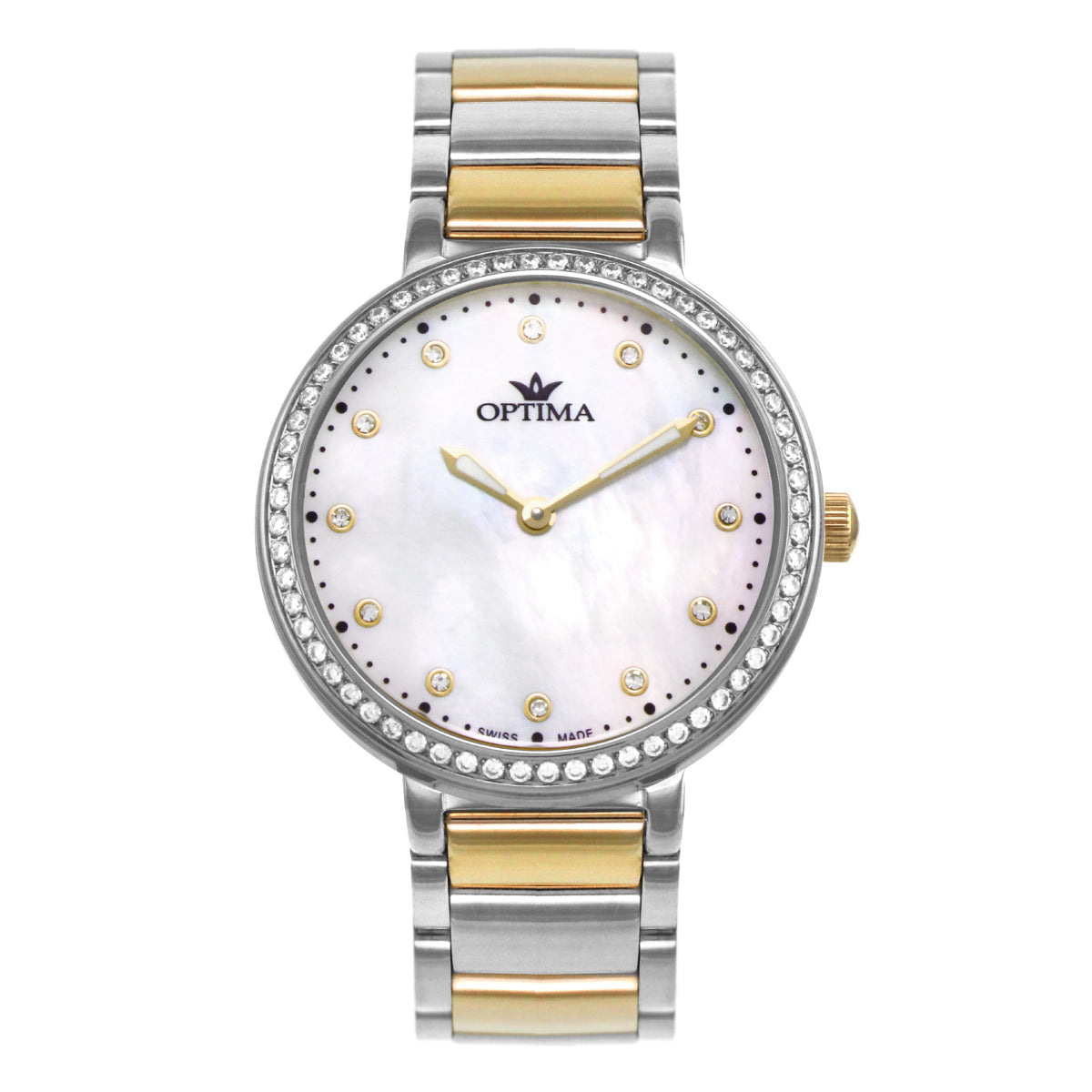 Optima Women's Swiss Quartz Watch with Pearly White Dial - OPT-0030