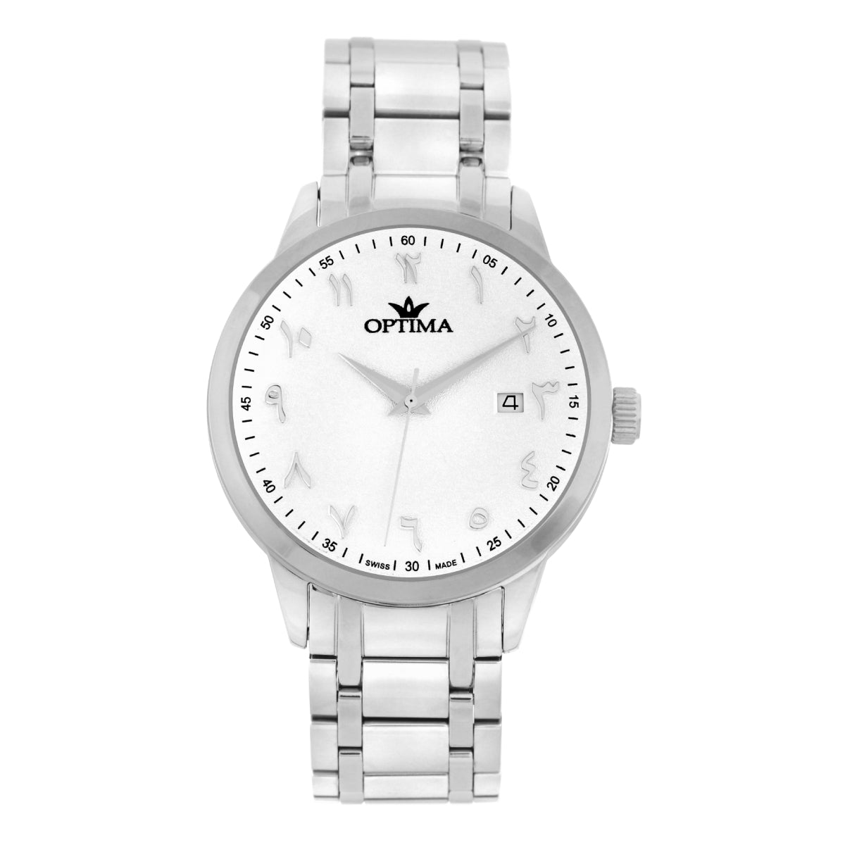 Optima Men's Swiss Quartz Watch with White Dial - OPT-0053