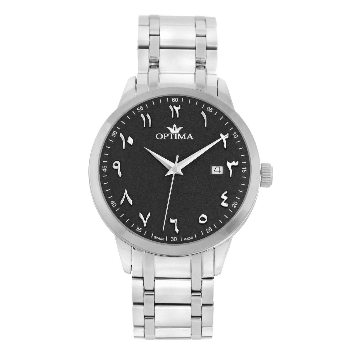 Optima Men's Swiss Quartz Watch with Black Dial - OPT-0054