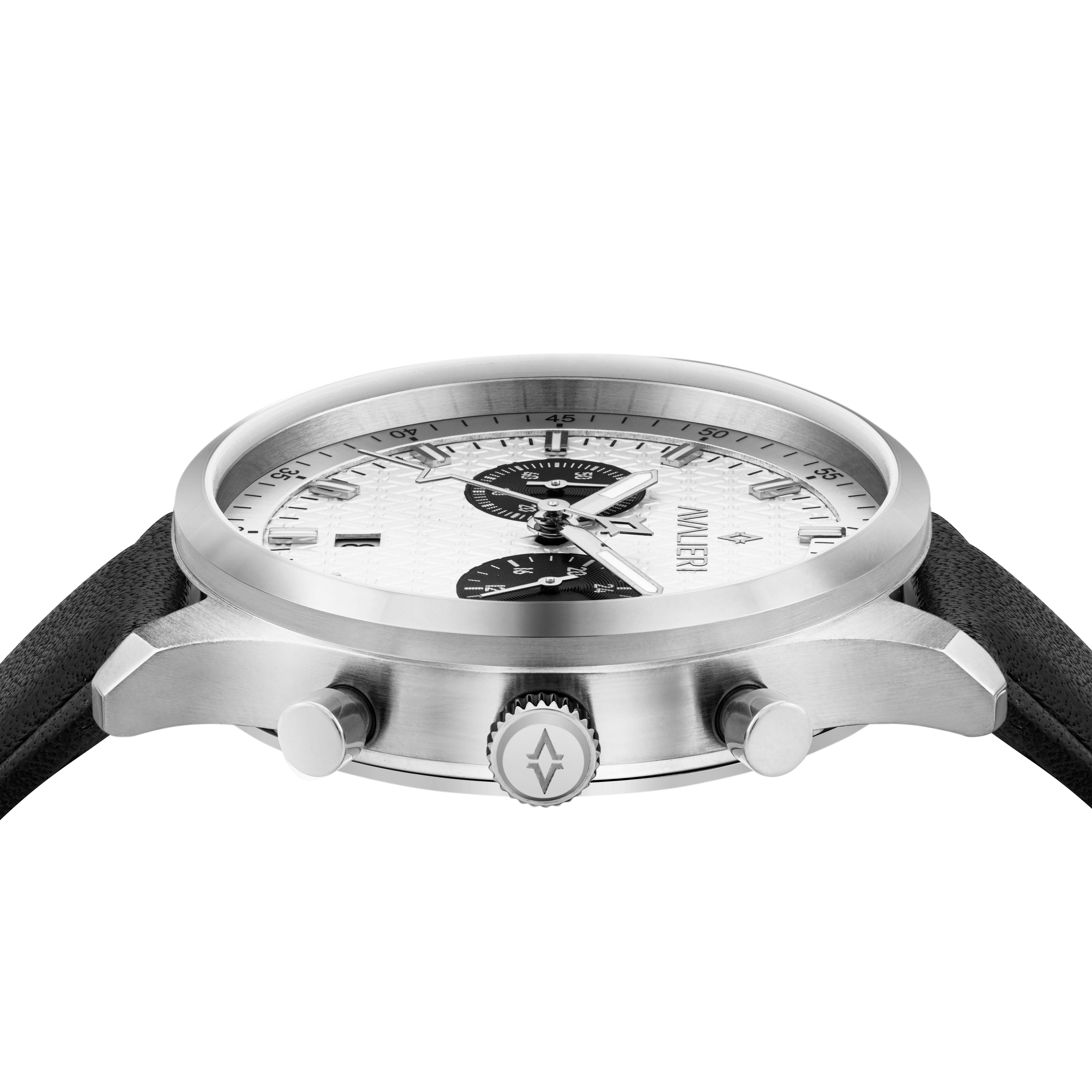 Avalieri Men's Quartz Watch Silver Dial - AV-2369B
