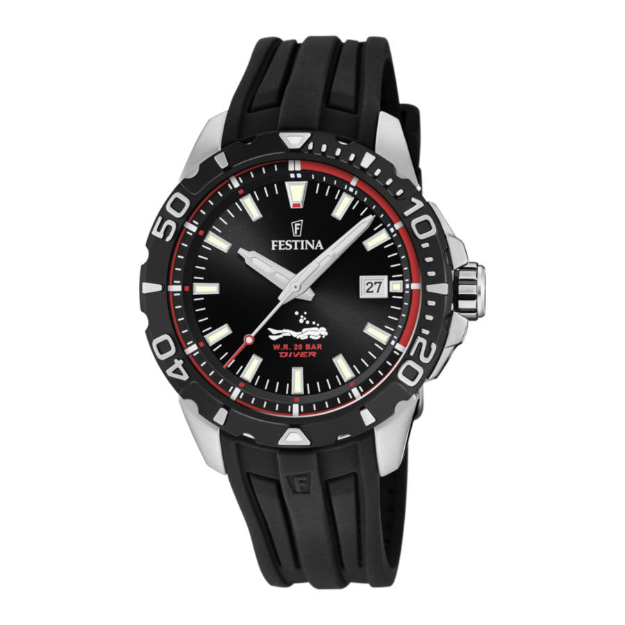 Festina Men's Quartz Black Dial Watch - f20462/2