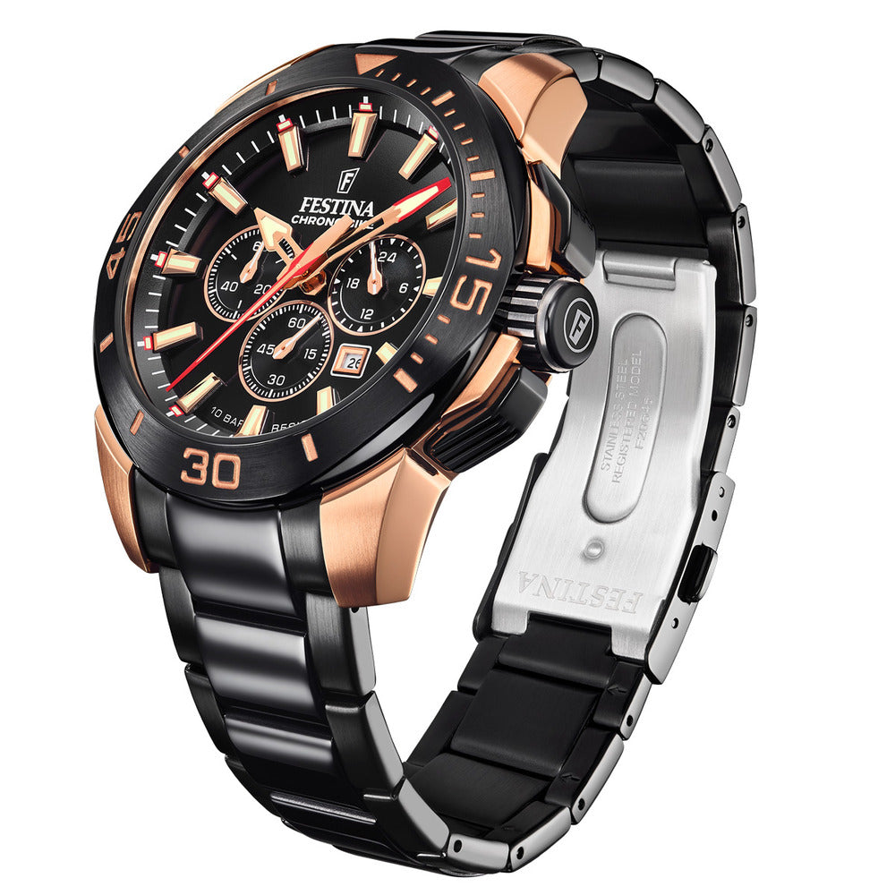 Festina Men's Black Dial Quartz Watch - F20645/1