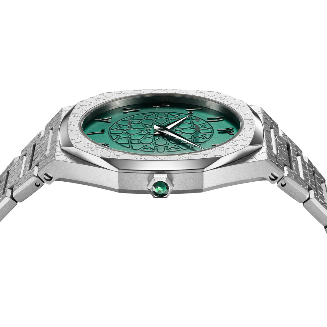 ساعة دي وان ميلانو الرجالية بحركة كوارتز ولون مينا أخضر - ML-0263(KHALEEJI LTD)