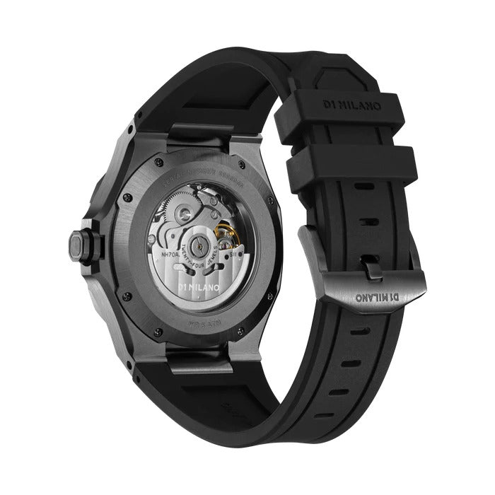 D1 Milano Men's Automatic Movement Black Dial Watch - ML-0220