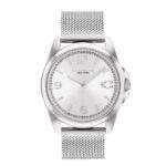 ساعة كوارتز نسائية بمينا فضي